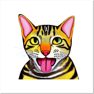 Funny Cat Face Posters and Art